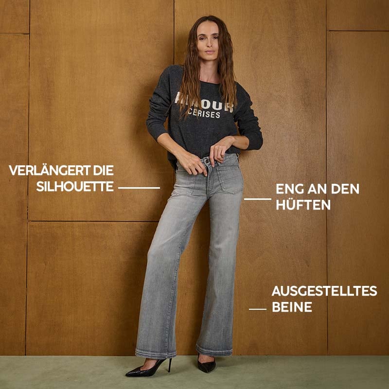 jeans flare femme le temps des cerises