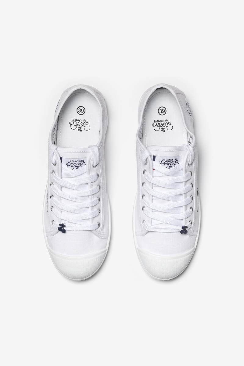 Sneakers Basic weiß mit Stickerei
