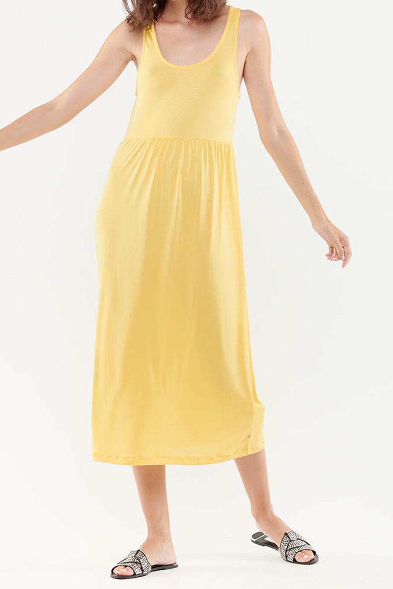 Langes kleid Laly in gelb