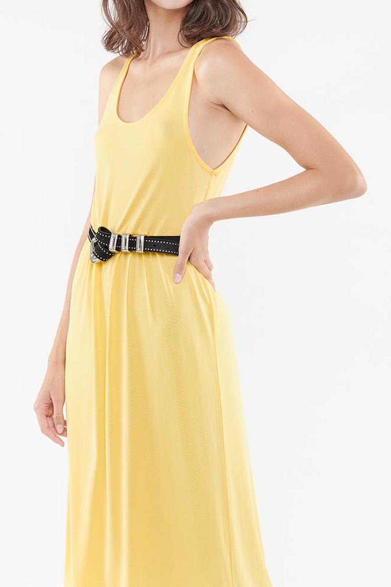 Langes kleid Laly in gelb