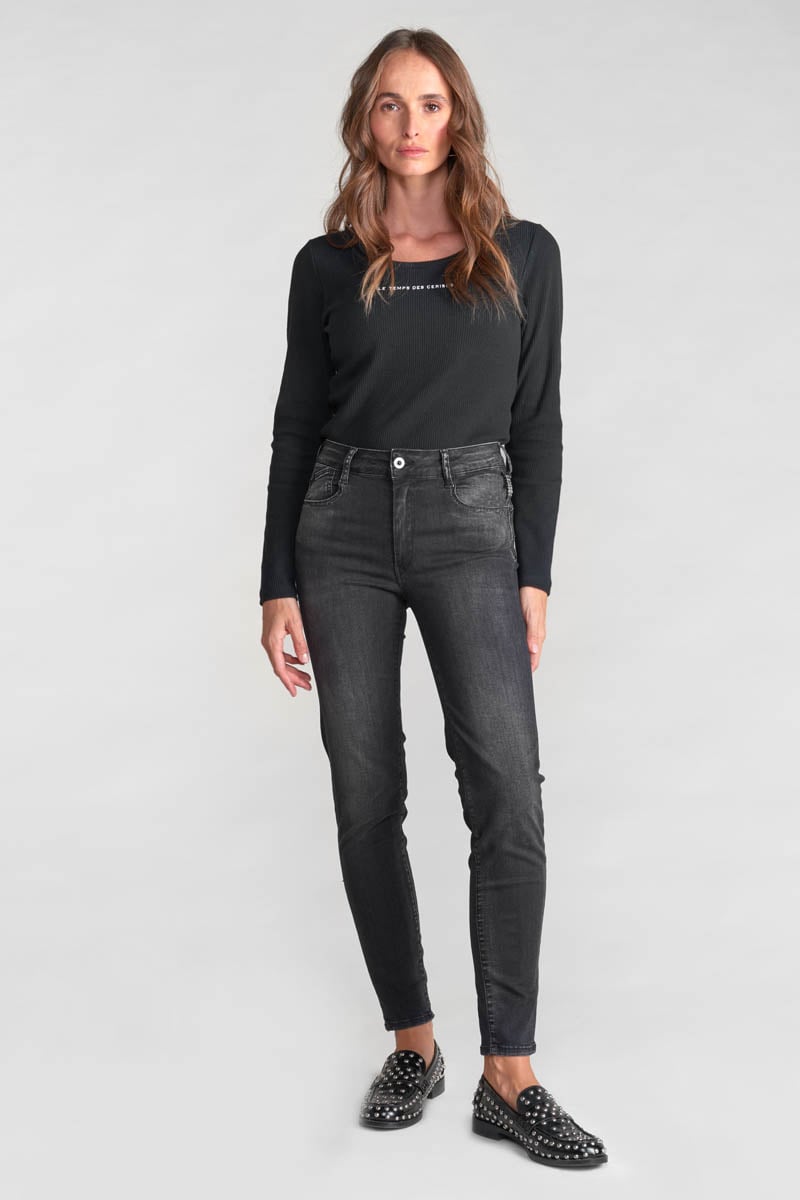 Jeans pulp slim Acya high waist 7/8 schwarz Nr.1