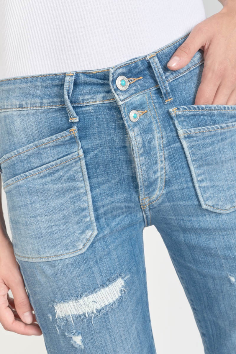 Jeans Pricilia high waist 7/8 destroy blau Nr.4