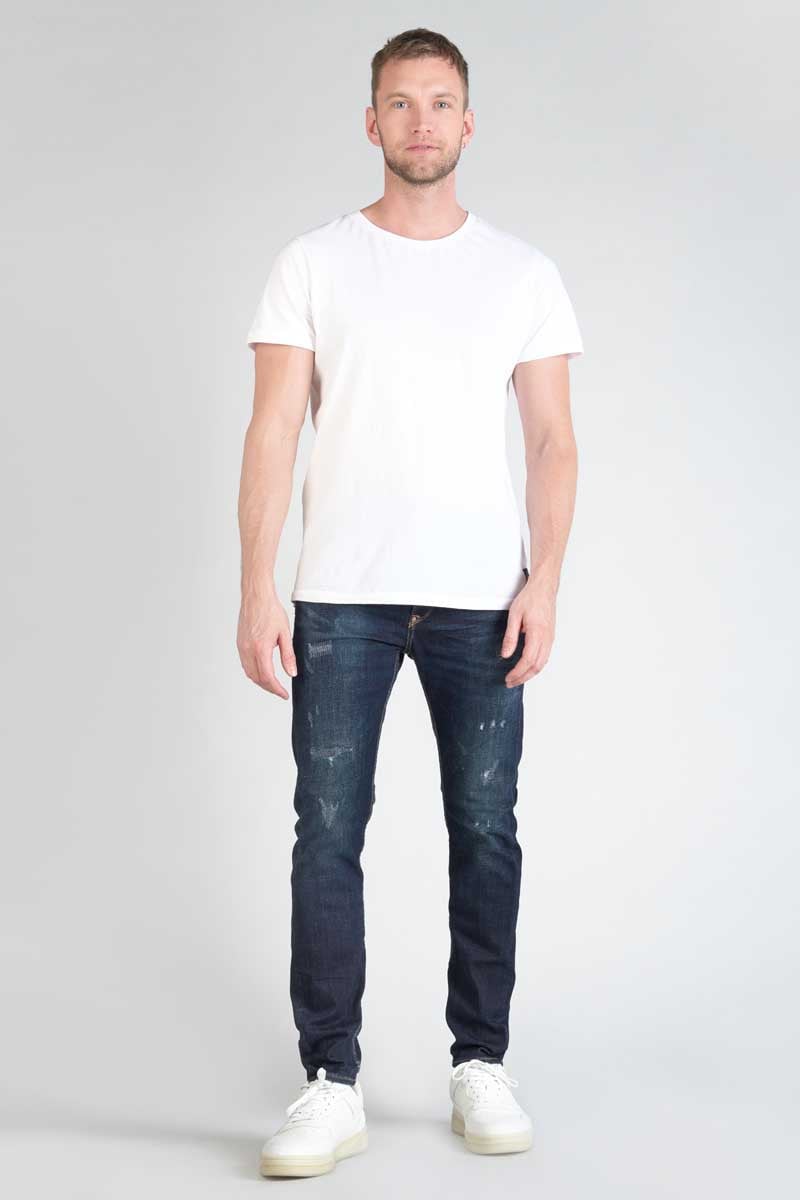 Jeans 900/16 tapered Raffi destroy blau-schwarz Nr.2