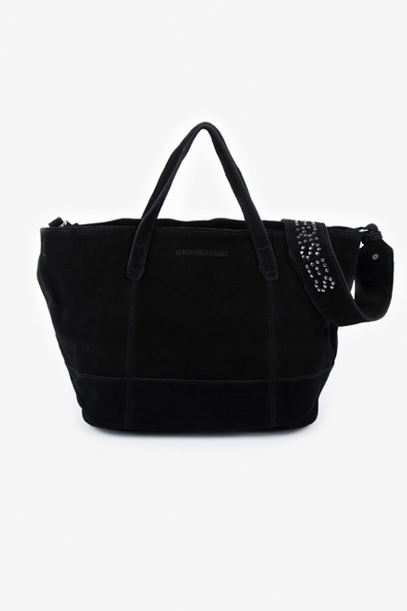 Tasche Astier aus schwarzem Wildleder