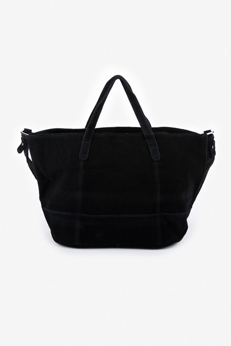 Tasche Astier aus schwarzem Wildleder