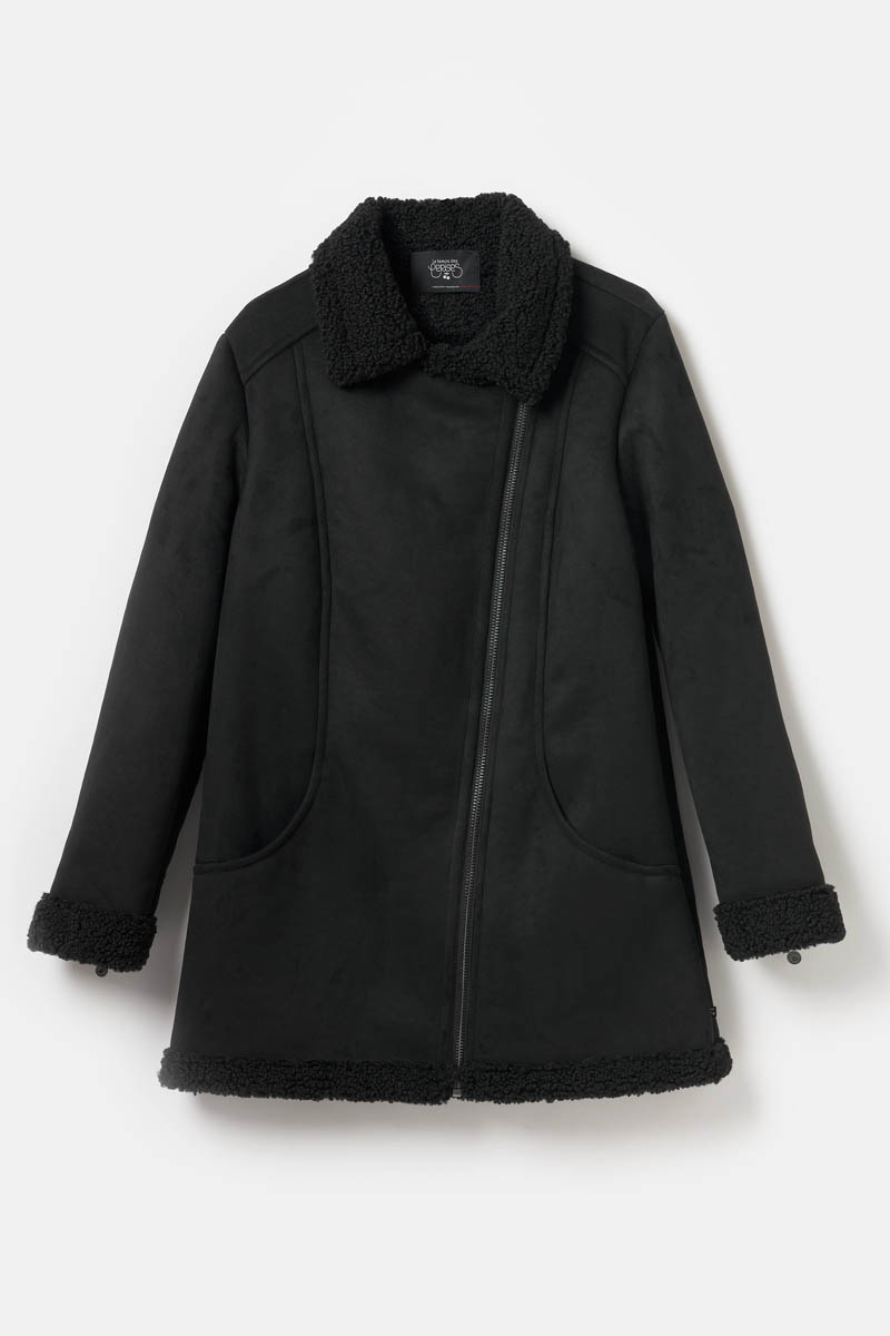 Mantel Orchy in schwarz