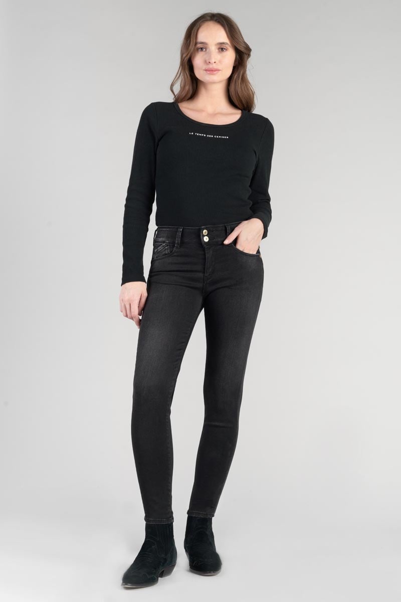 Jeans ultra pulp slim Bari high waist 7/8 schwarz Nr.1