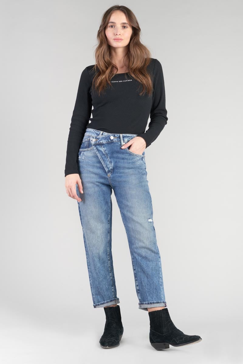 Jeans boyfit Cosy 7/8 destroy vintage blau Nr.4