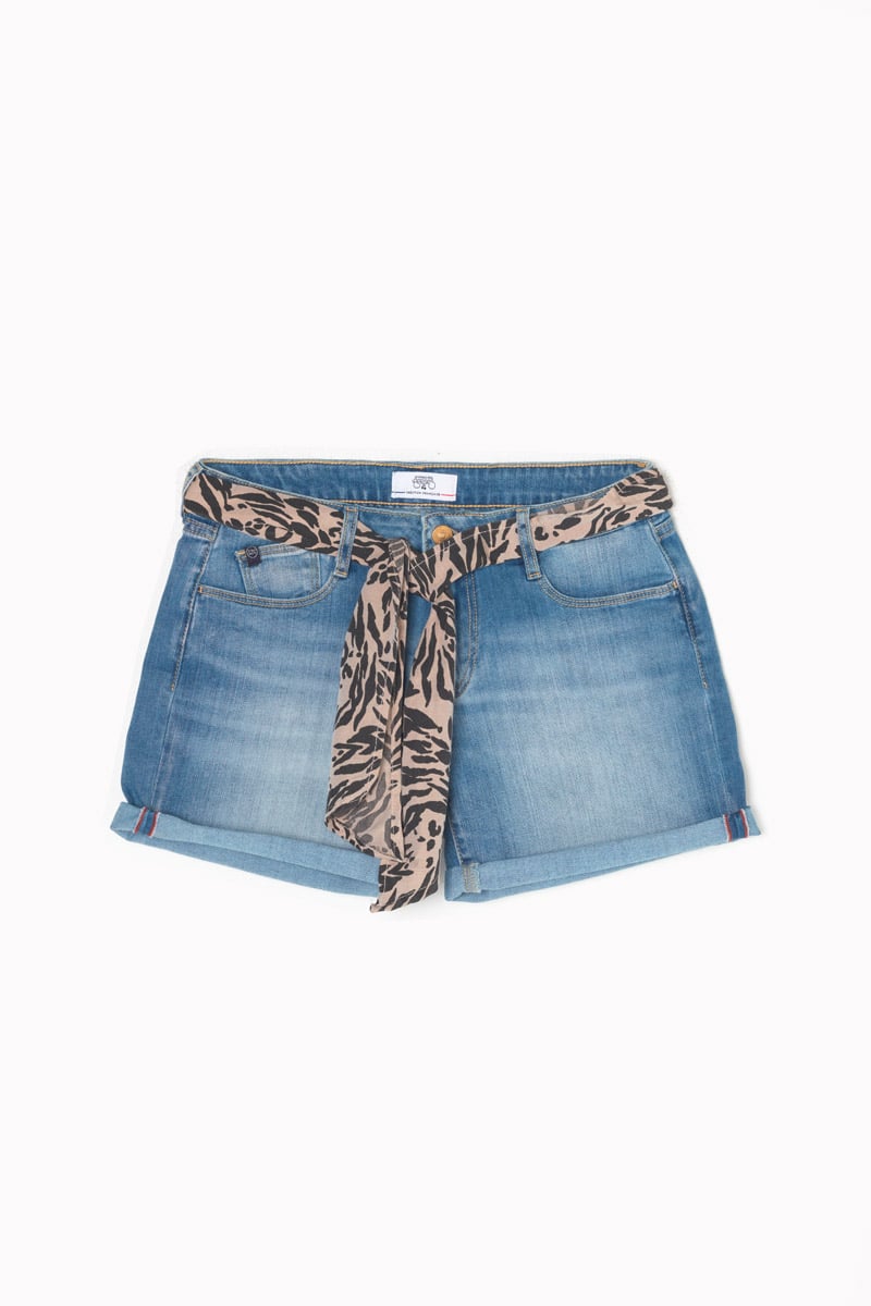 Shorts Janka aus verwaschenem blauem Jeansstoff