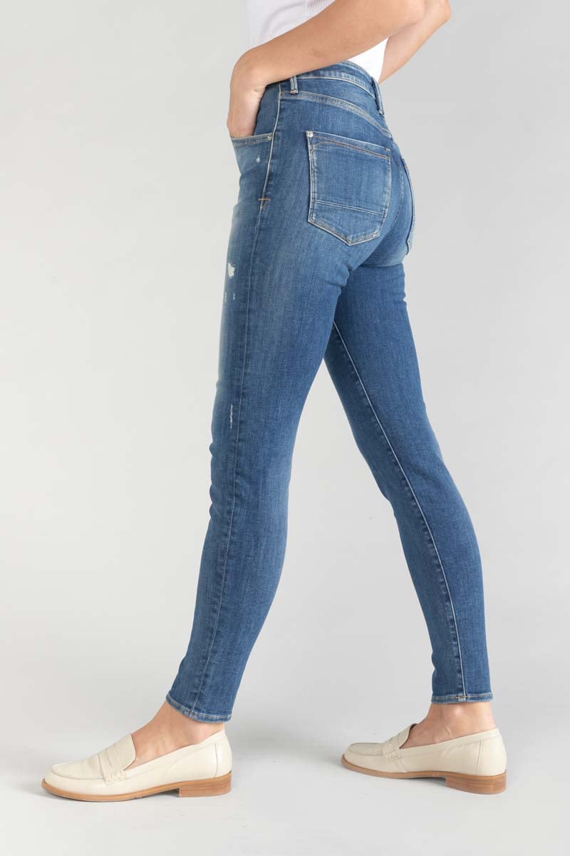 Jeans power skinny high waist 7/8 destroy blau Nr.2