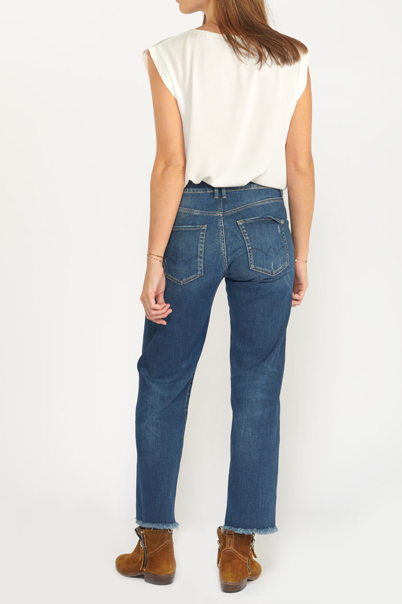 Jeans Pricilia high waist 7/8 destroy blau Nr.2