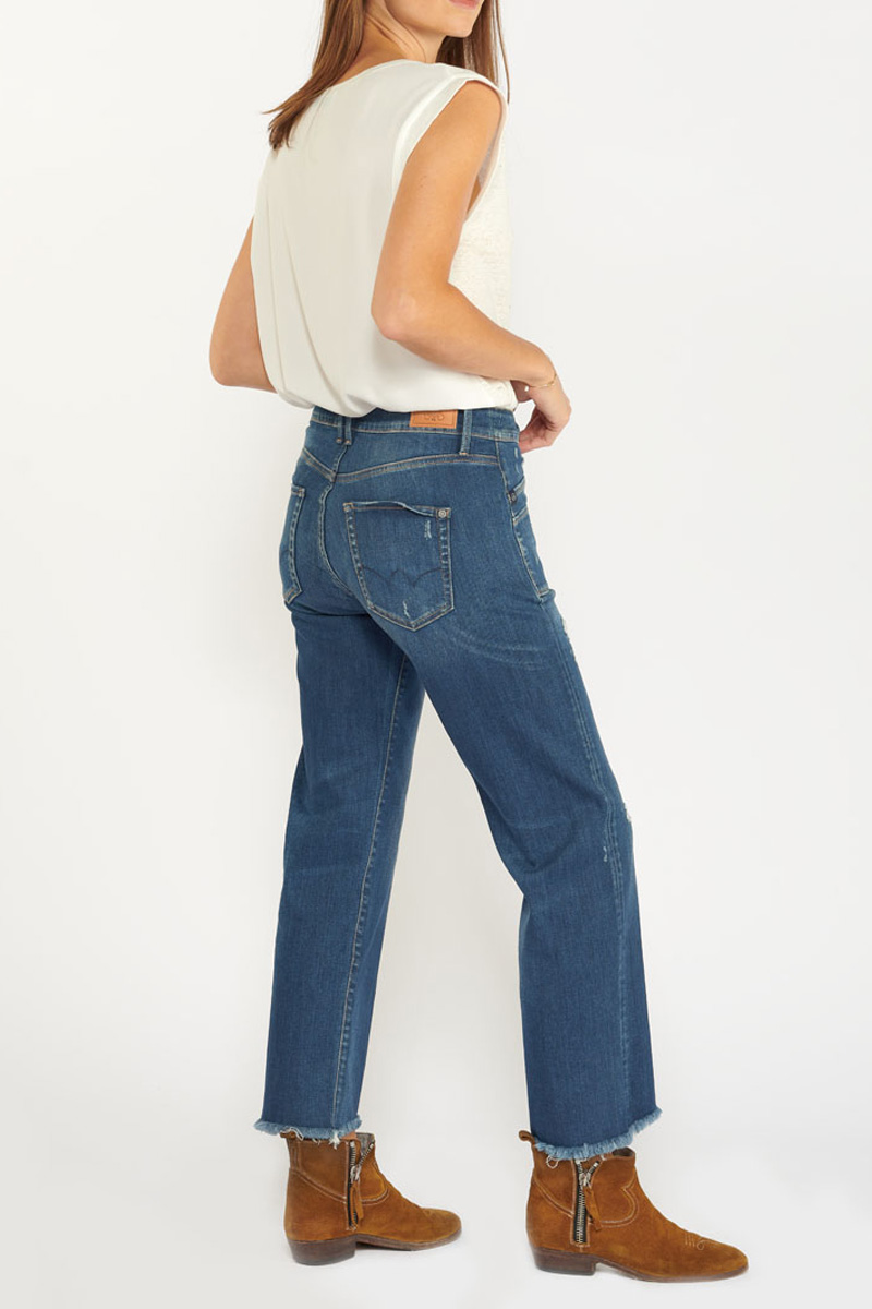 Jeans Pricilia high waist 7/8 destroy blau Nr.2