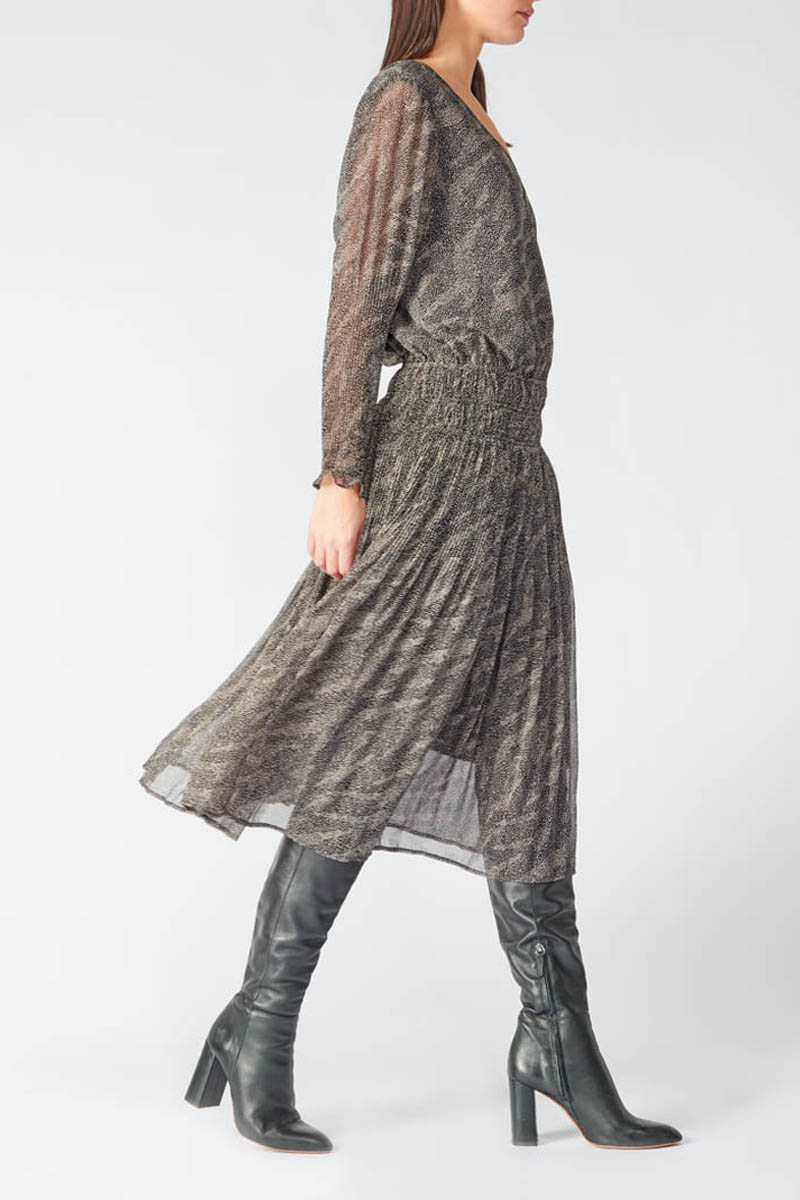 Langes kleid Bereni in schwarz