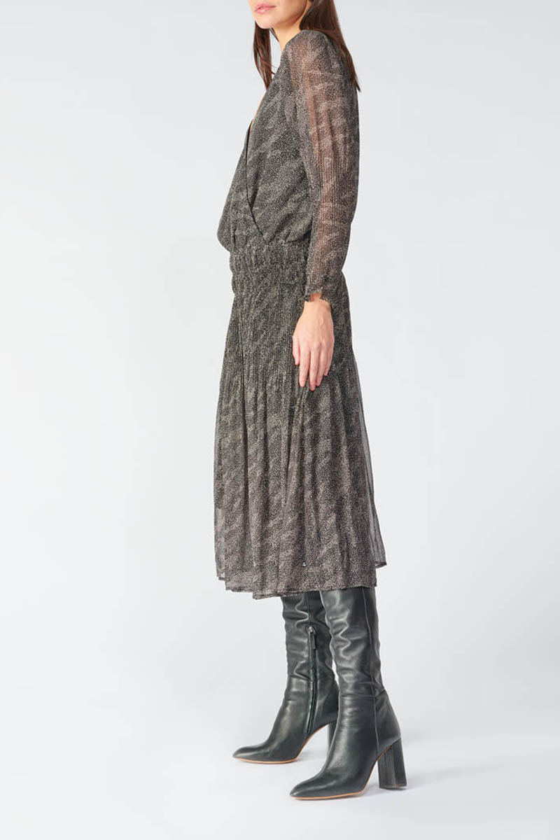 Langes kleid Bereni in schwarz