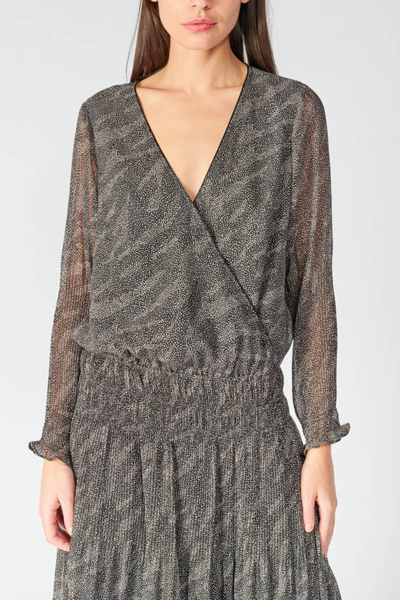 Langes kleid Bereni in schwarz