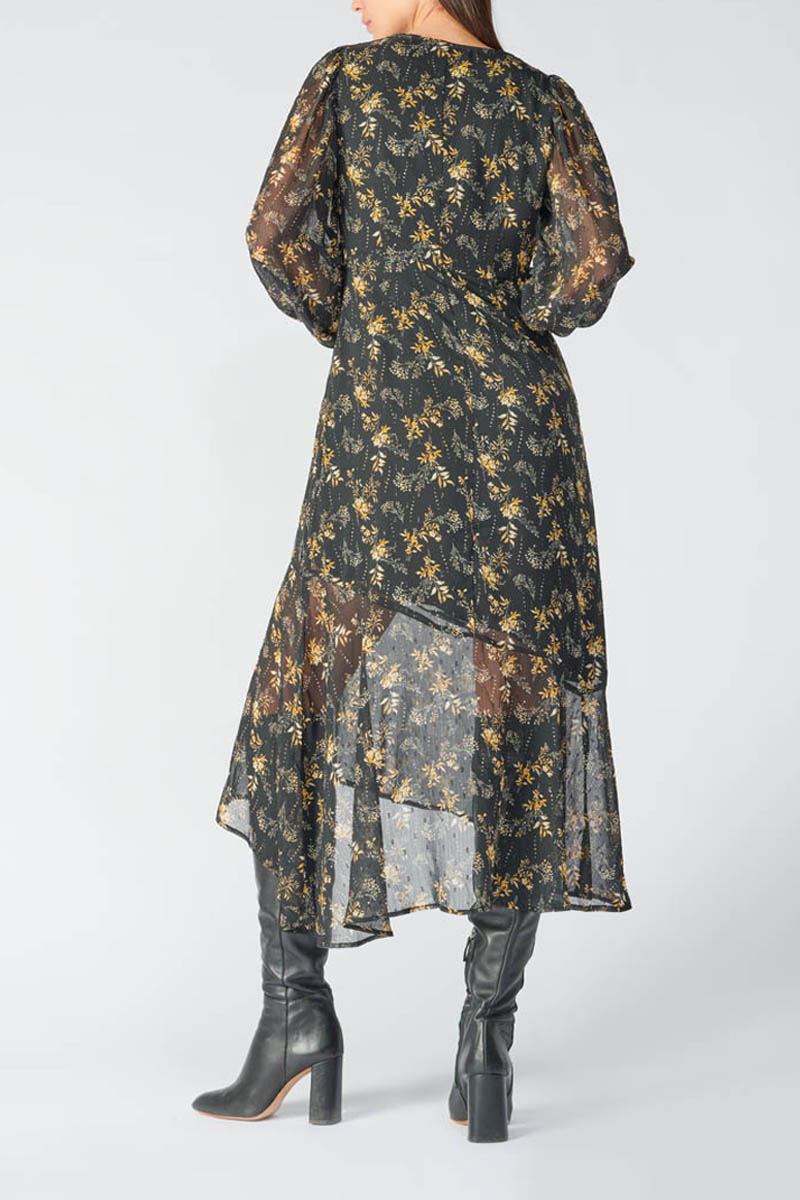 Langes kleid Chic in schwarz