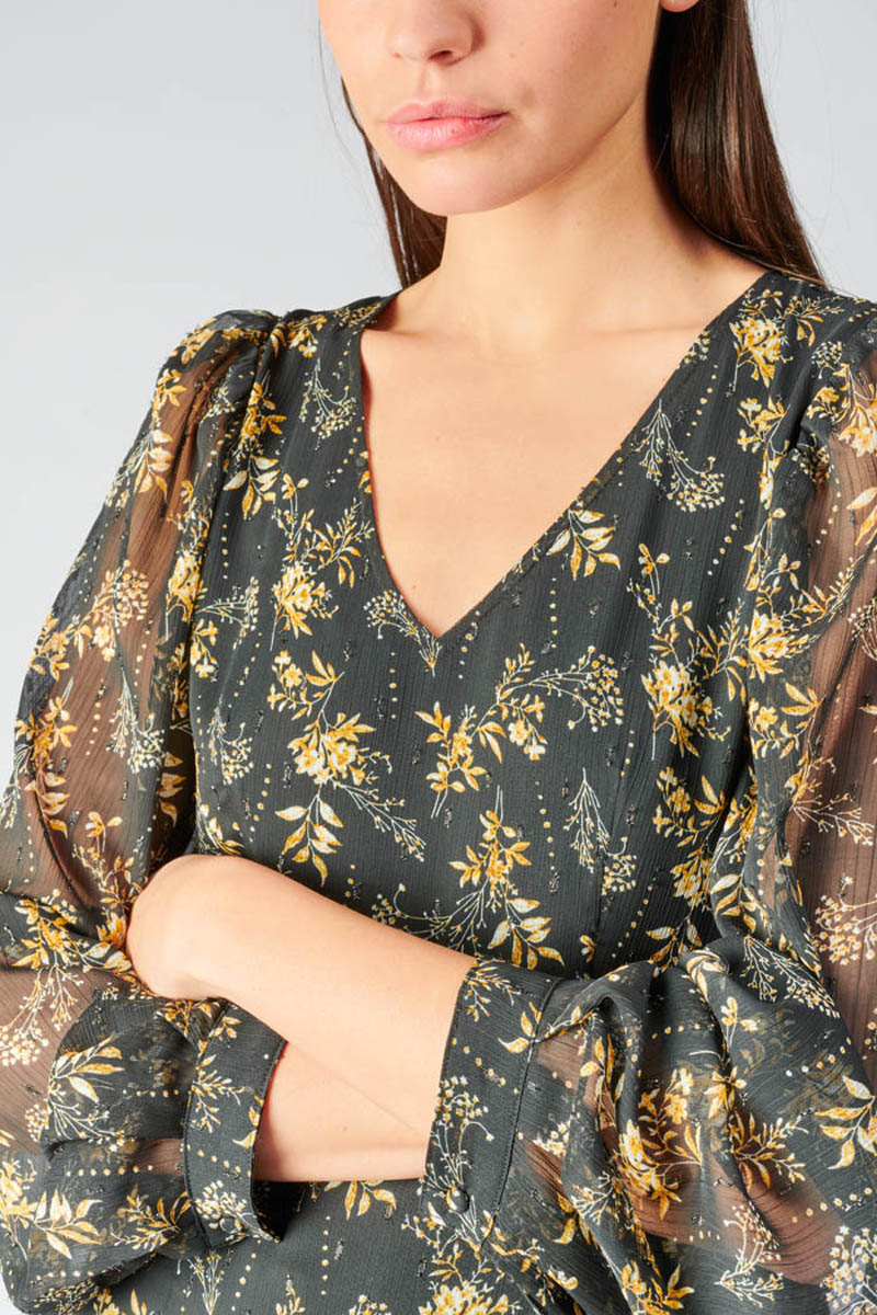 Langes kleid Chic in schwarz