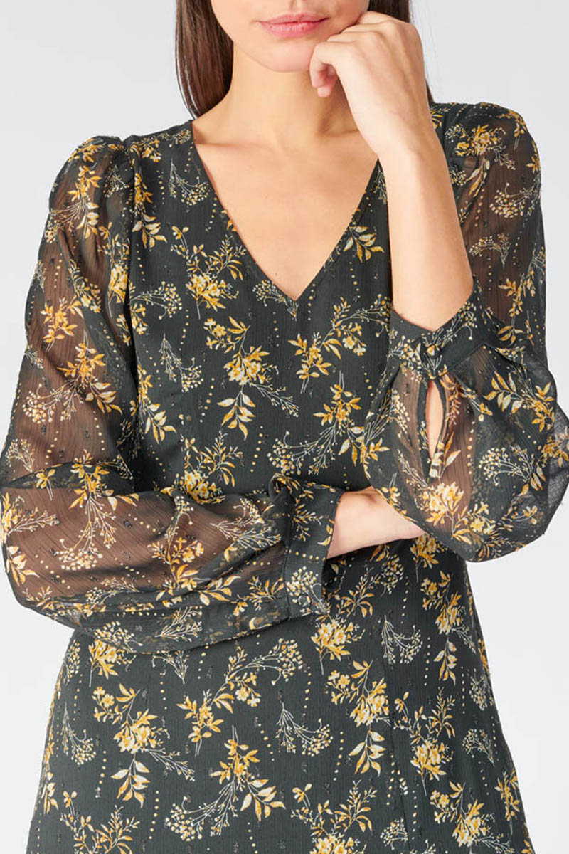 Langes kleid Chic in schwarz