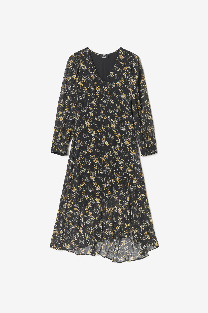 Langes kleid Chic in schwarz