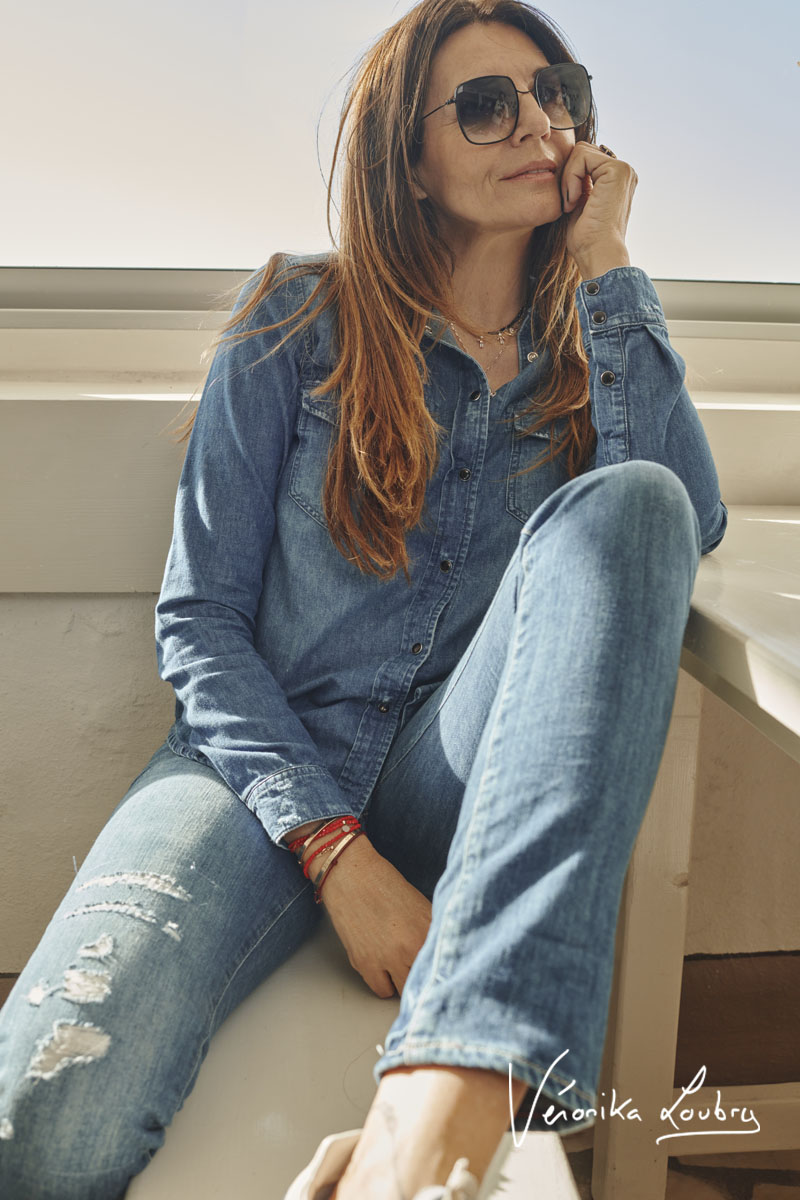 Hemd Josy in blau by Véronika Loubry
