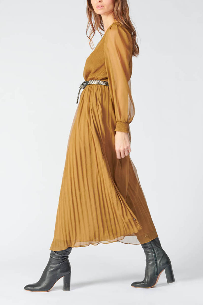 Langes kleid Toby in braun
