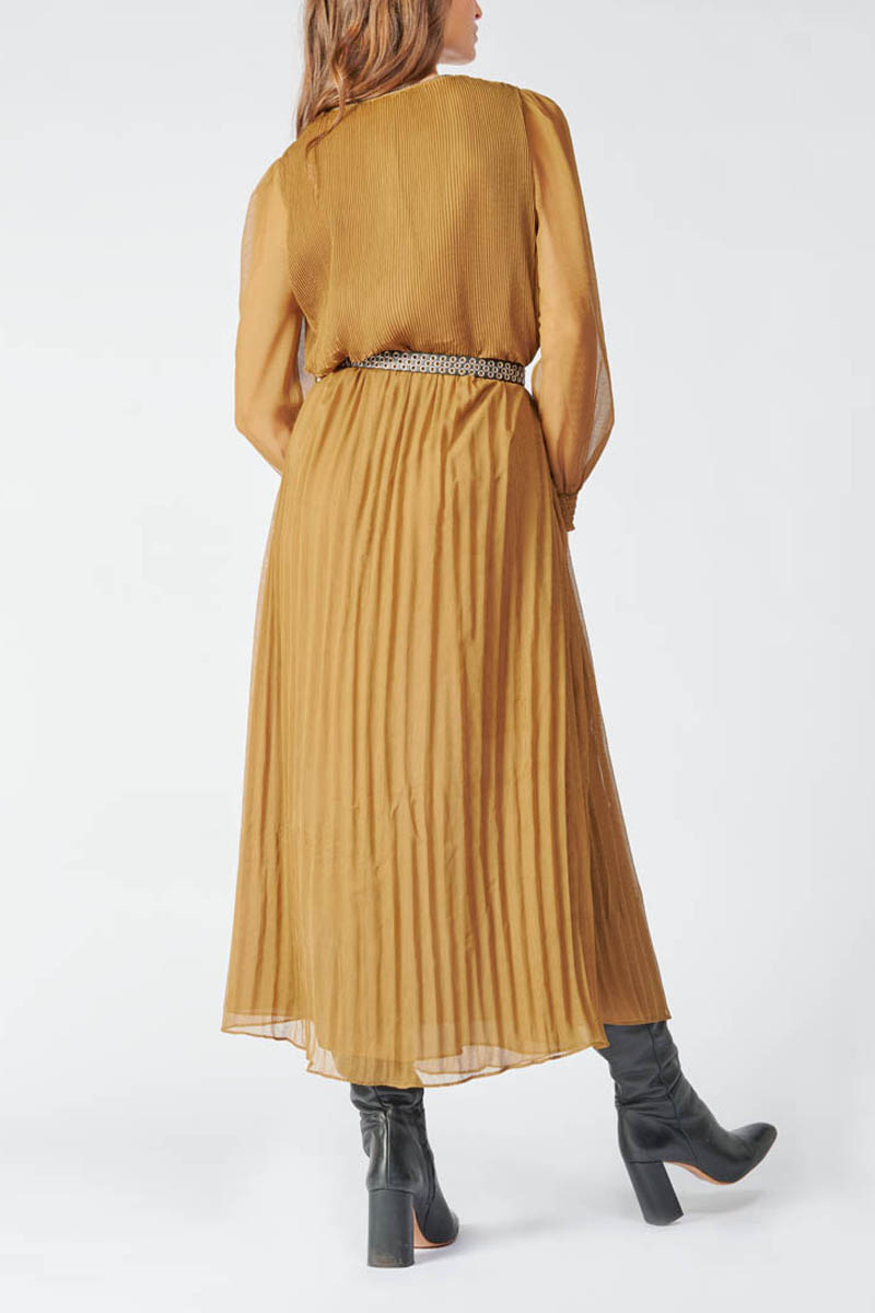 Langes kleid Toby in braun