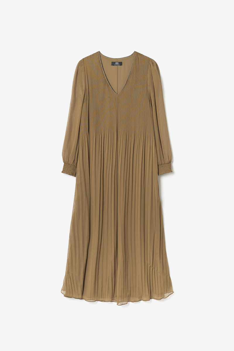 Langes kleid Toby in braun