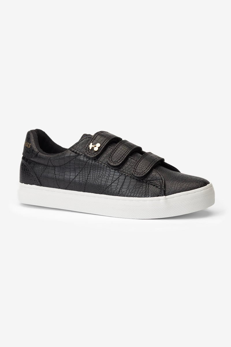 Sneakers Vic in Schwarz mit Python-Effekt