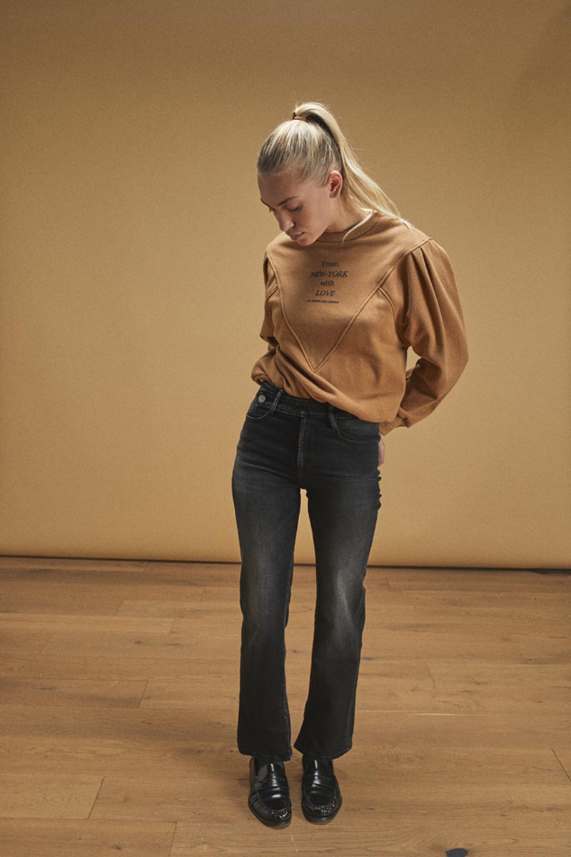 Jeans 400/14 mom Basic high waist 7/8 schwarz Nr.1