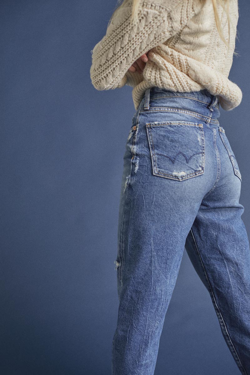 Jeans boyfit Cosa 7/8 destroy vintage blau Nr.4