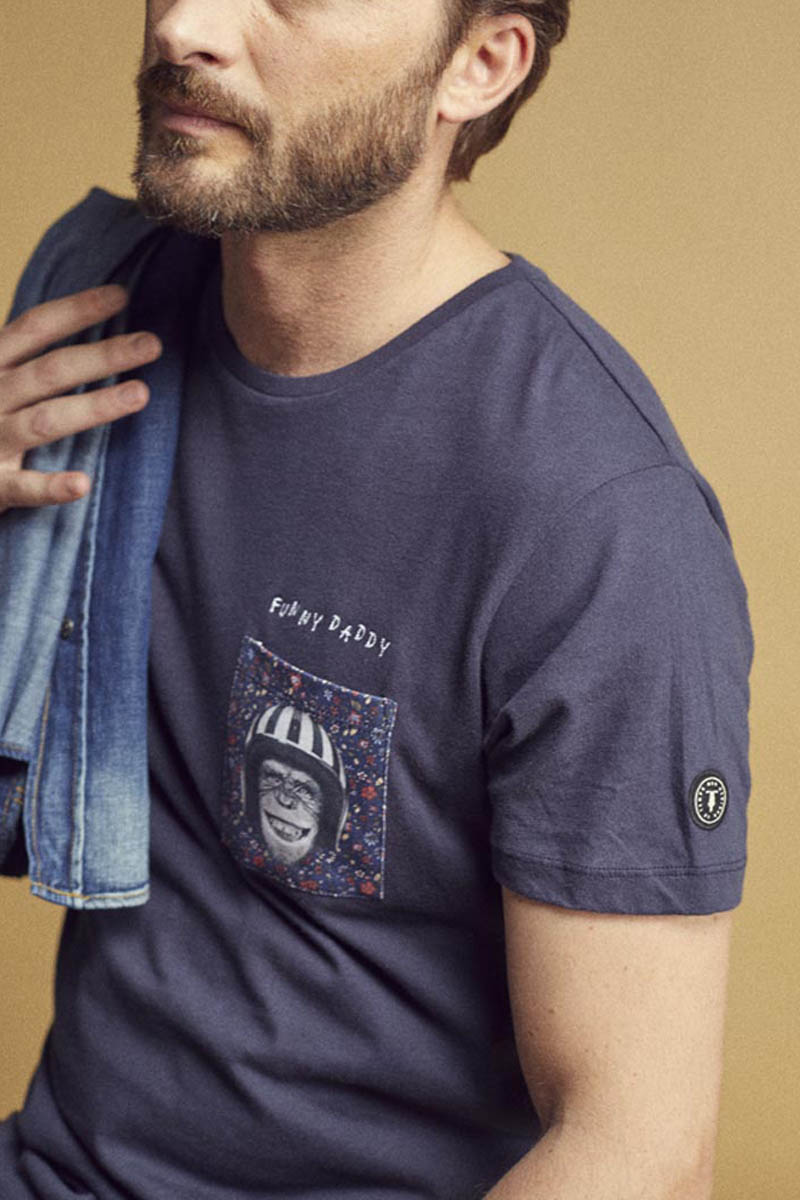 T-shirt Lesin in blau
