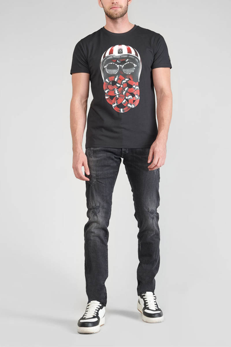 T-shirt Velk in schwarz