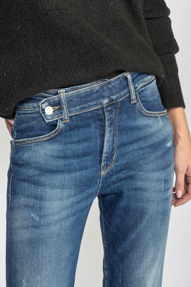Jeans 400/17 mom Basic high waist 7/8 destroy blau Nr.2