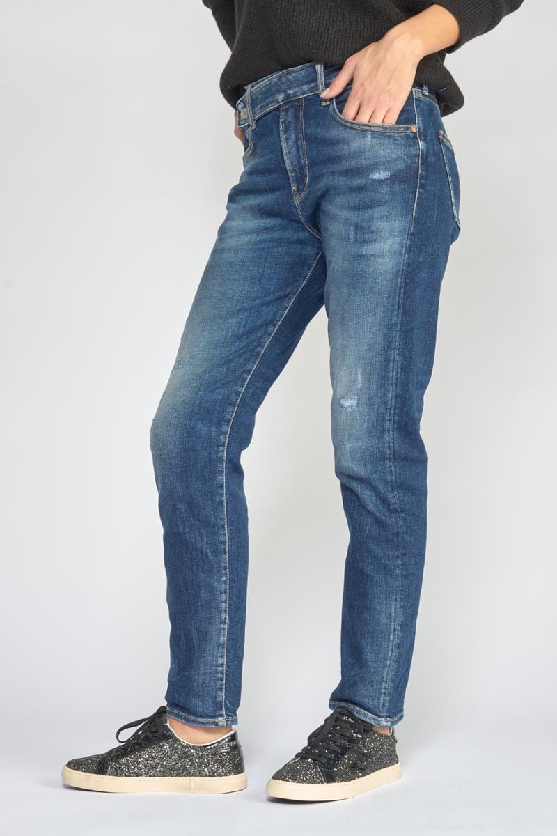 Jeans 400/17 mom Basic high waist 7/8 destroy blau Nr.2