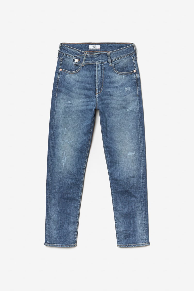 Jeans 400/17 mom Basic high waist 7/8 destroy blau Nr.2