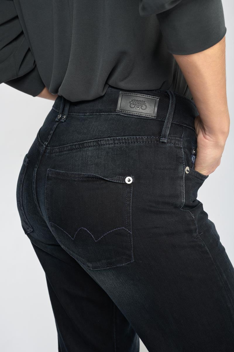 Jeans 400/18 mom Basic high waist 7/8 blau-schwarz Nr.1