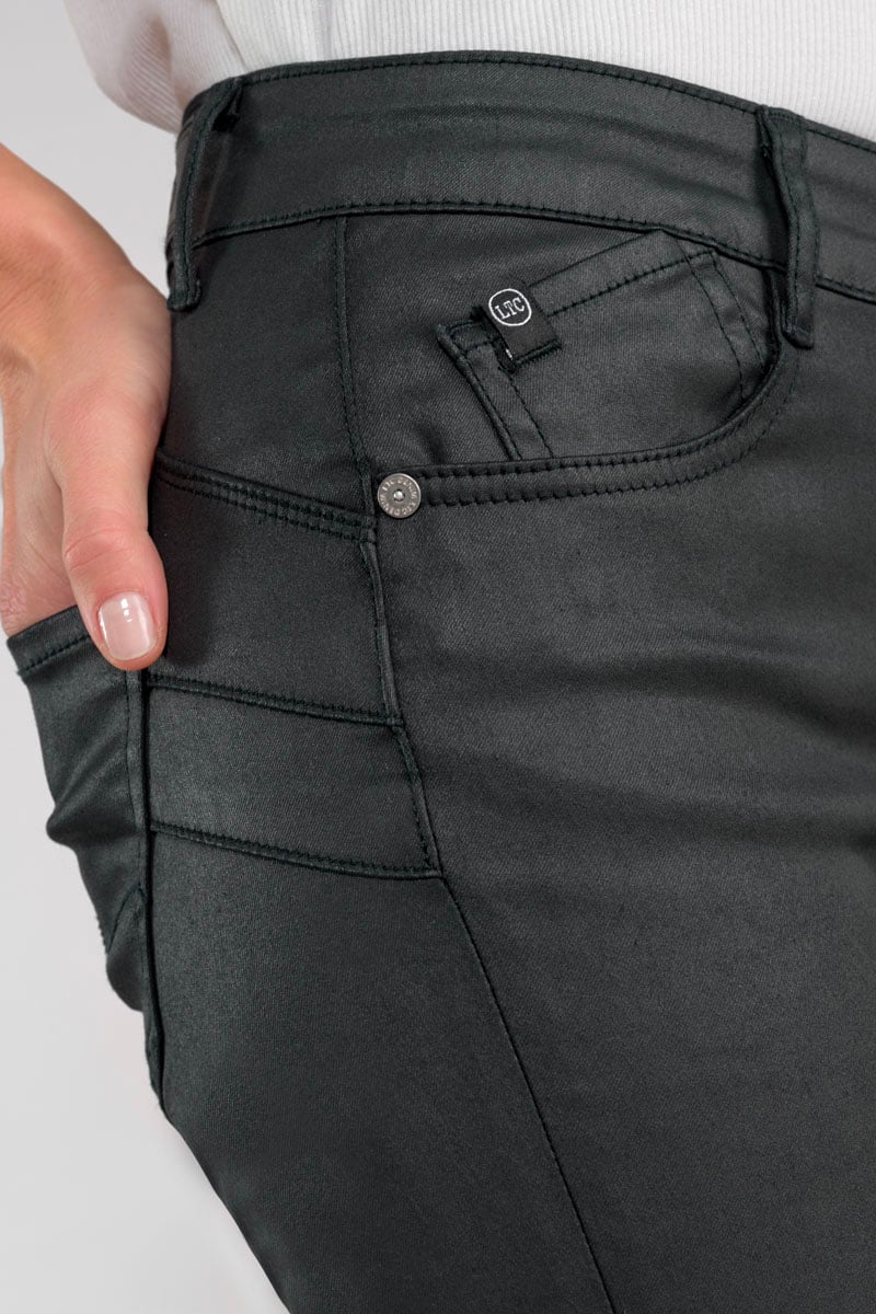 Jeans pulp slim high waist 7/8 beschichtet schwarz Nr.0