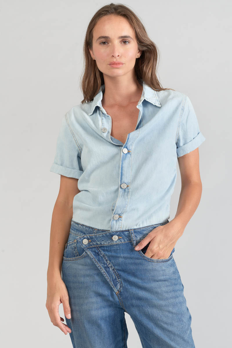 Jumpsuit Cozette aus blauem Jeansstoff