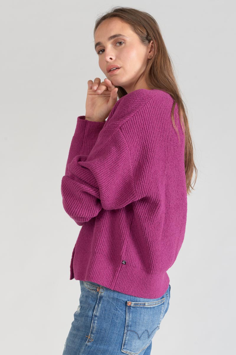 Strickjacke Enel in violine
