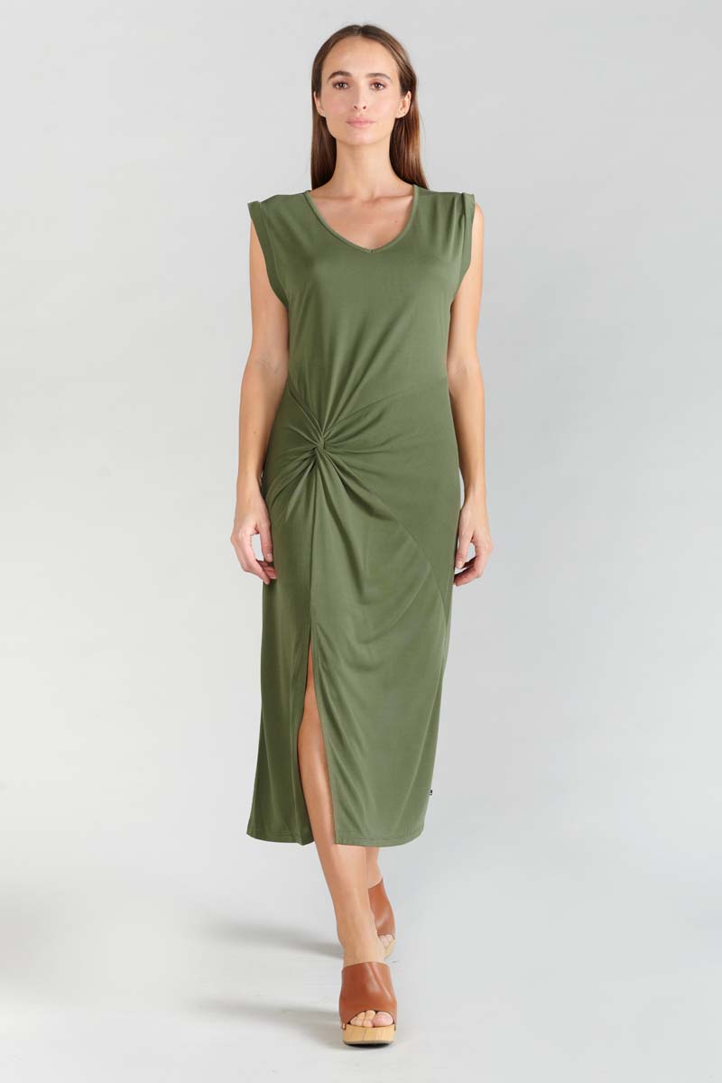 Langes Kleid Gana in khaki