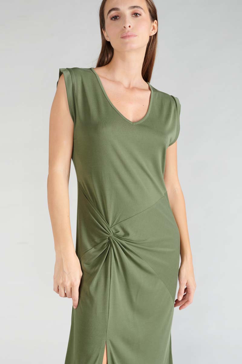 Langes Kleid Gana in khaki