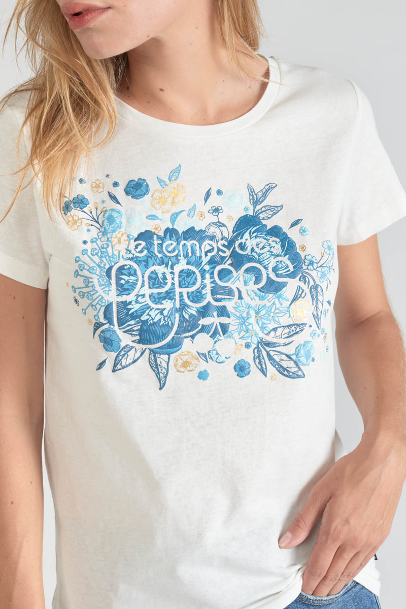 T-Shirt Frankie cremefarben bedruckt