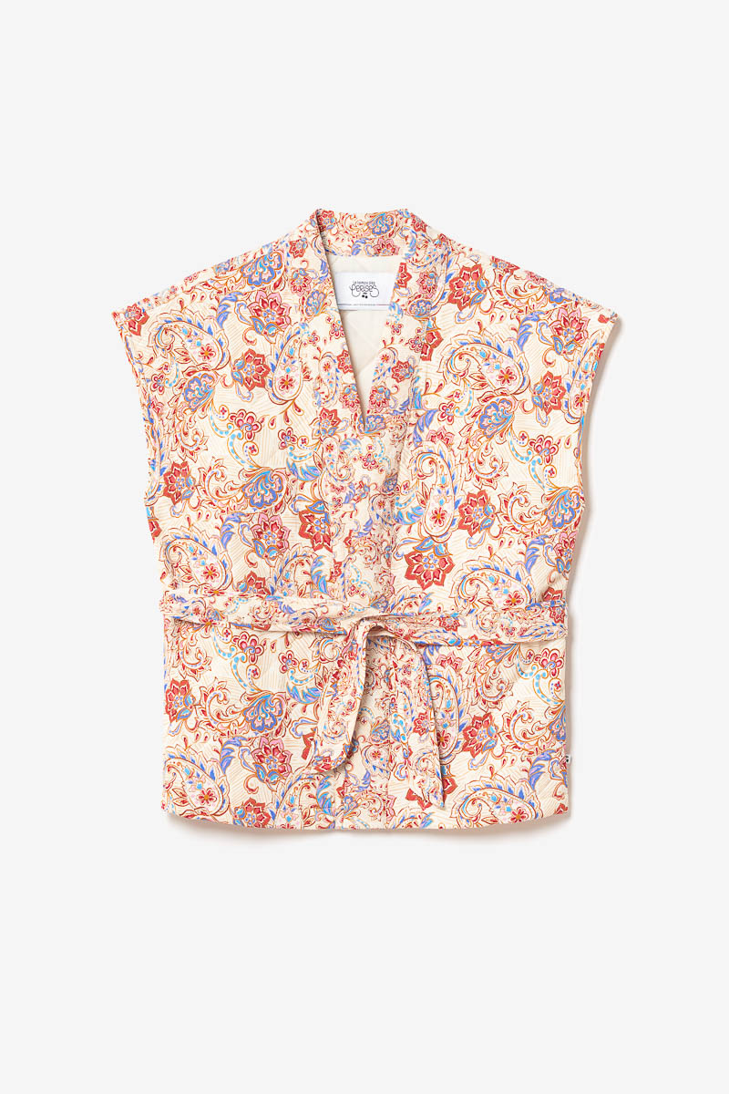 Ärmellose Jacke Kerman mit Paisley-Muster