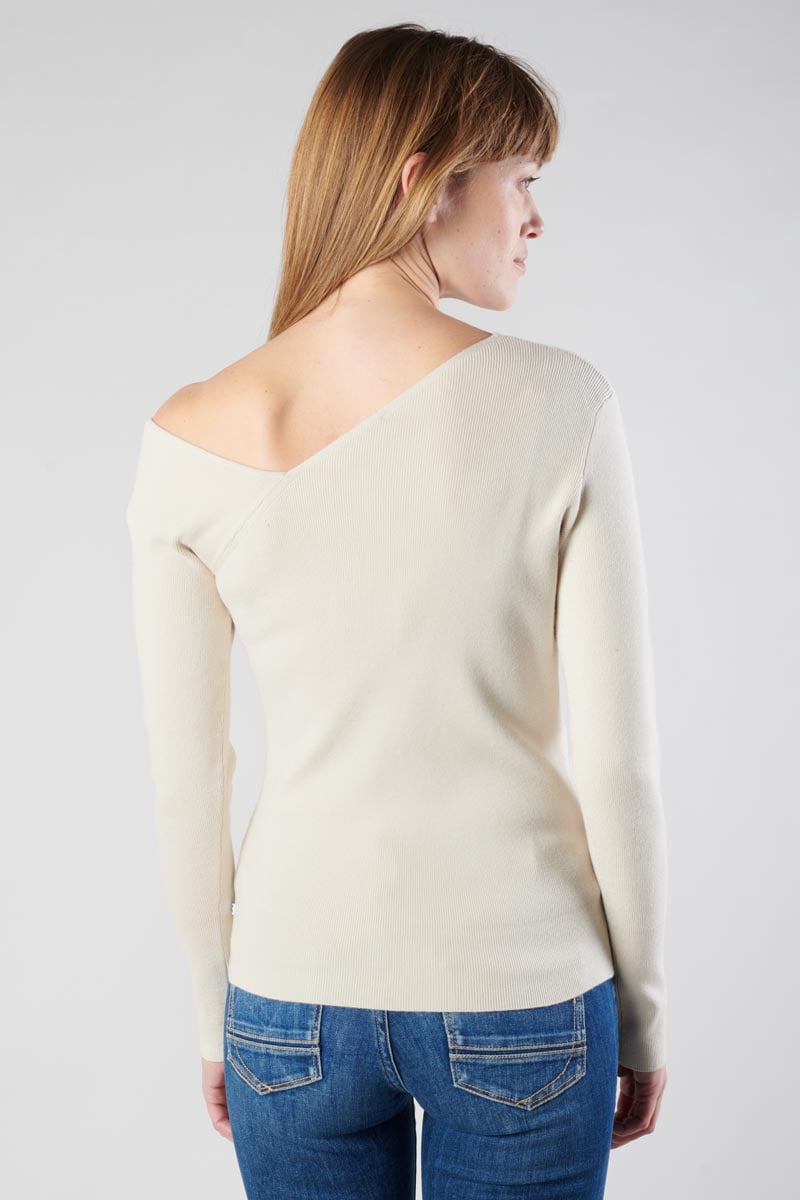 Pullover Lina asymmetrisch in sandfarben