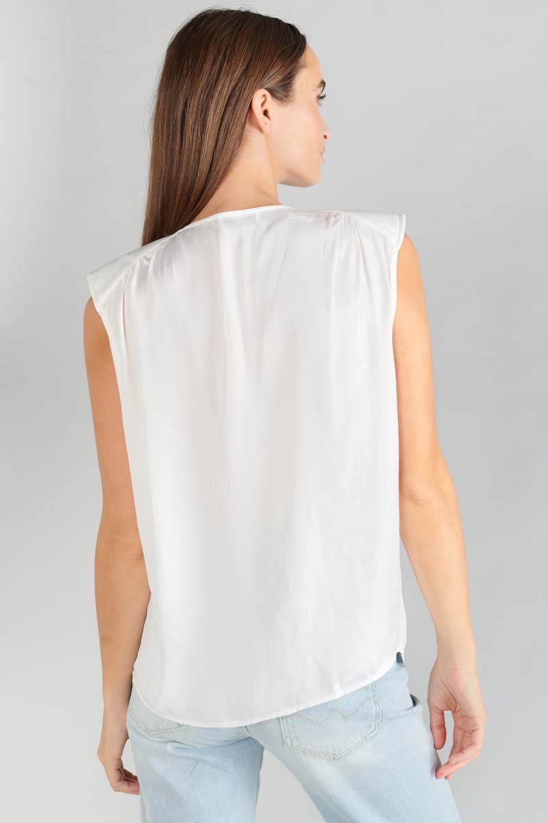 Top Missou aus cremefarbenem Jacquard