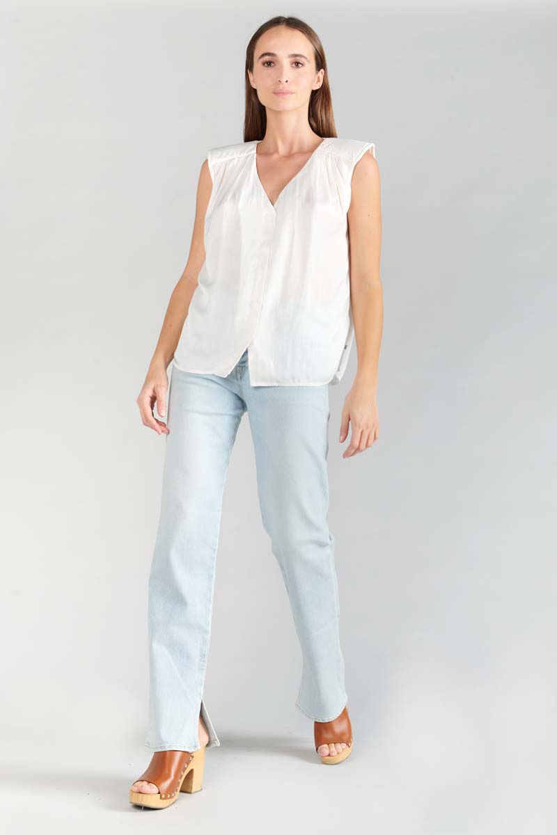 Top Missou aus cremefarbenem Jacquard