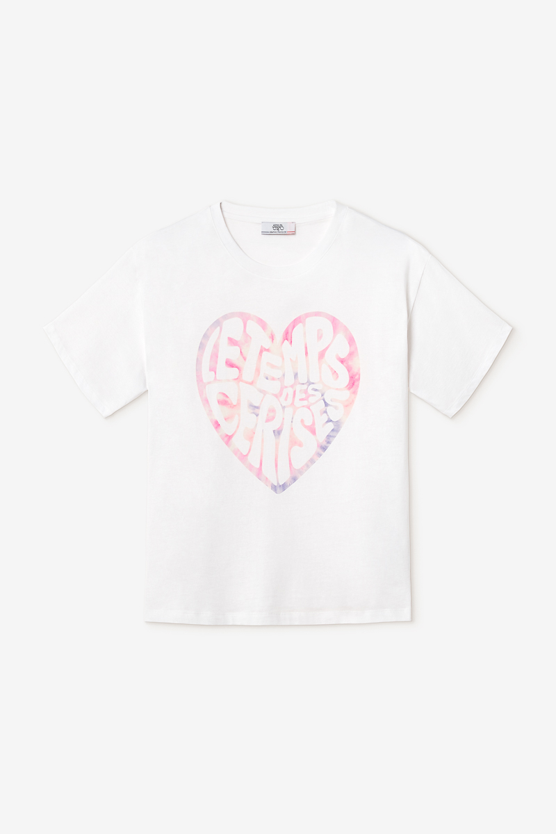 T-Shirt Moona in weiß mit Druck
