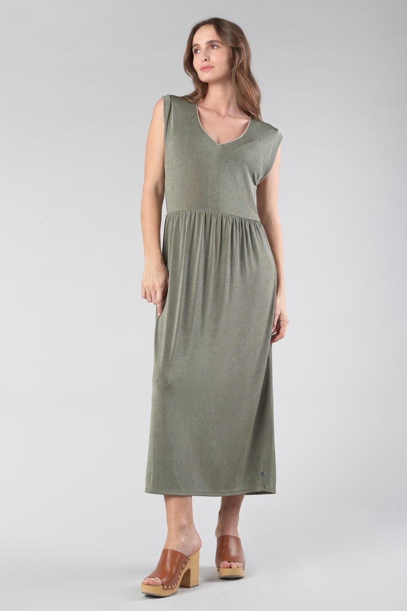 Langes Kleid Nata khaki