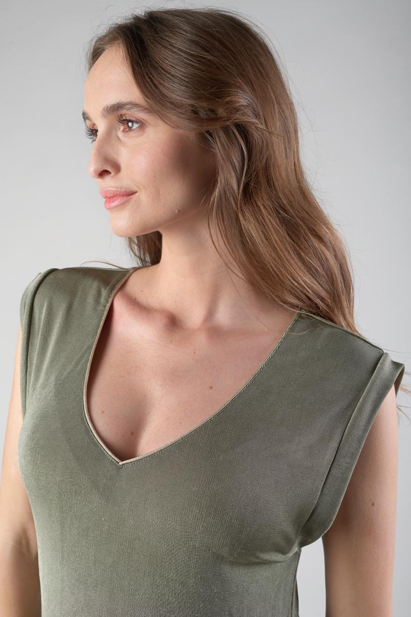 Langes Kleid Nata khaki
