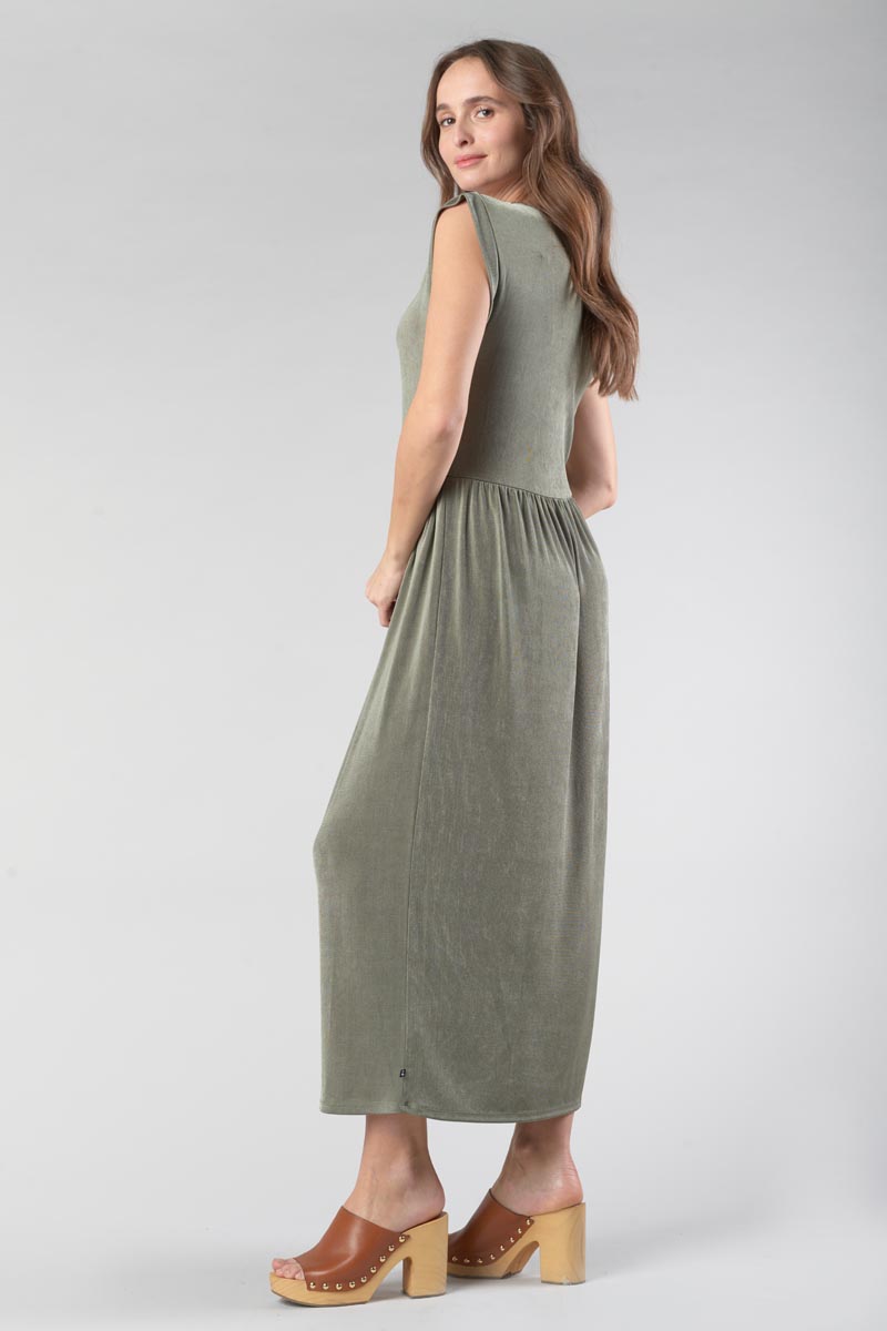 Langes Kleid Nata khaki